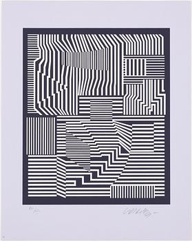 Victor Vasarely, "I ON" Portfölj med 7 serigrafier.