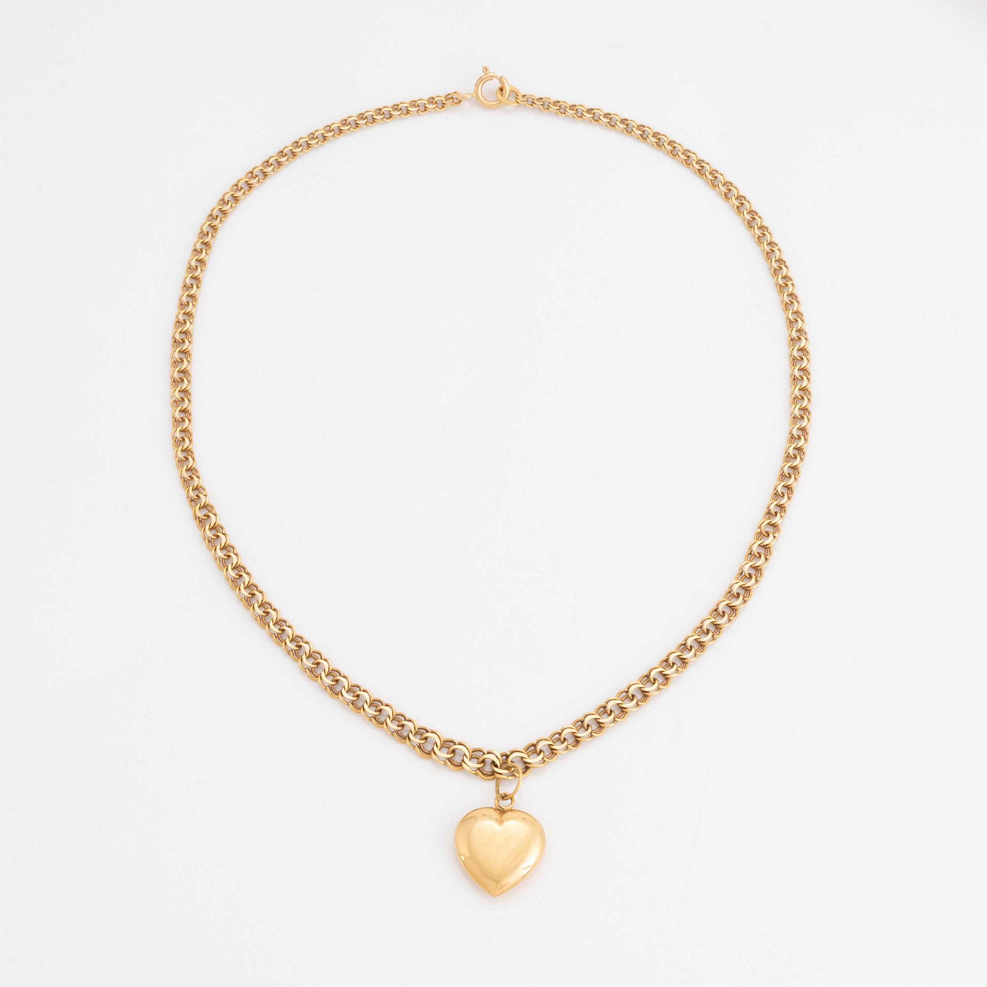 18K gold necklace.
