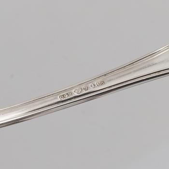 CG Hallberg, fish cutlery, 12 pieces, silver, Stockholm 1933.