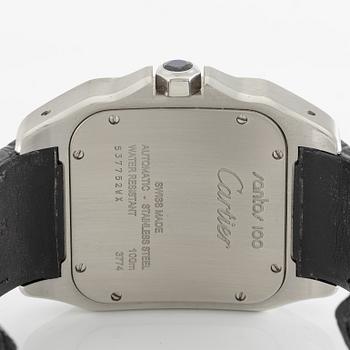 Cartier, Santos 100, wristwatch, 41.3 x 51.1 mm.