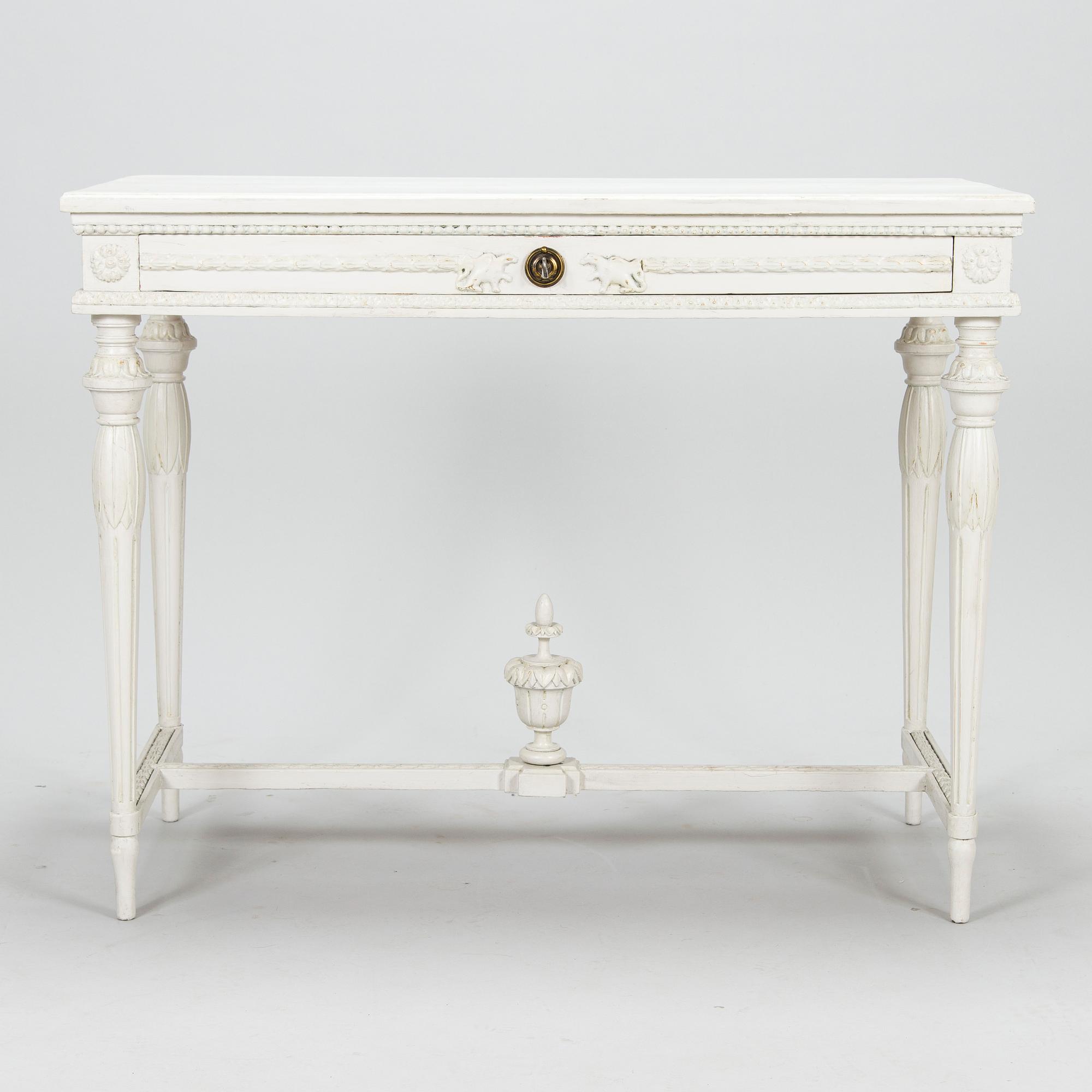 A late Gustavian style console table, first half of the 20th century.