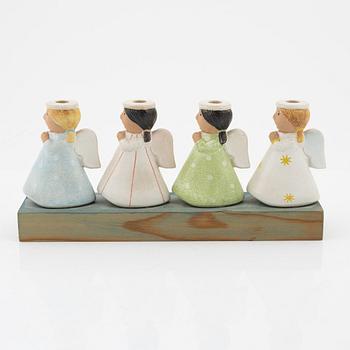 Lisa Larson, adventsljusstake, K-Studion Gustavsberg, signerad.