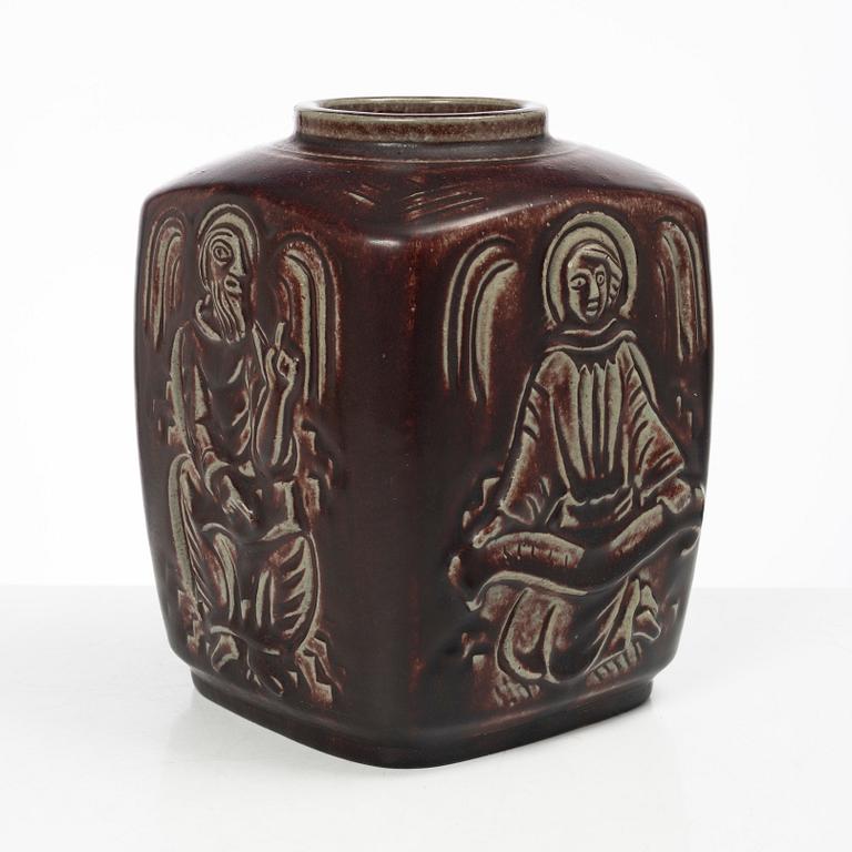 Jais Nielsen, a stoneware urn, Royal Copenhagen, Denmark, 1955.