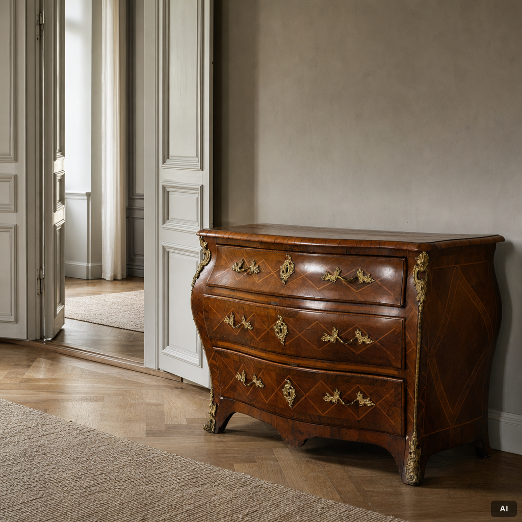 A Rococo dresser, 18th century.