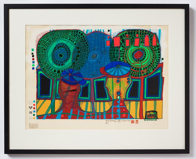 Friedensreich Hundertwasser, 'Ein Regentag mit Walter Kampmann'.