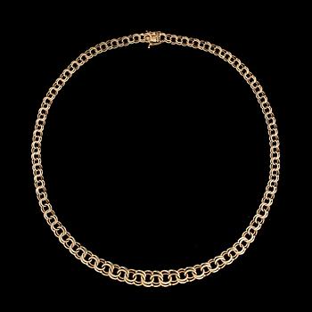 COLLIER, 18k guld. Vikt ca 30 g.