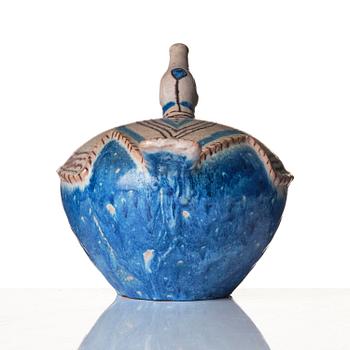 Guido Gambone, a glazed ceramic sculpture/pitcher, Italy 1950-60s.