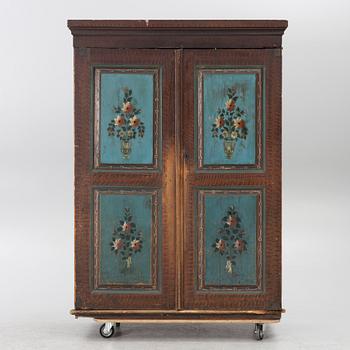 A painted cabinet, Värmland, dated 1847.