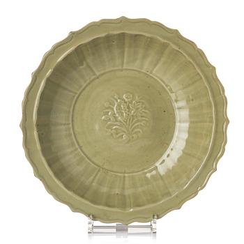 848. A celadon glazed dish, Ming dynasty (1368-1644).