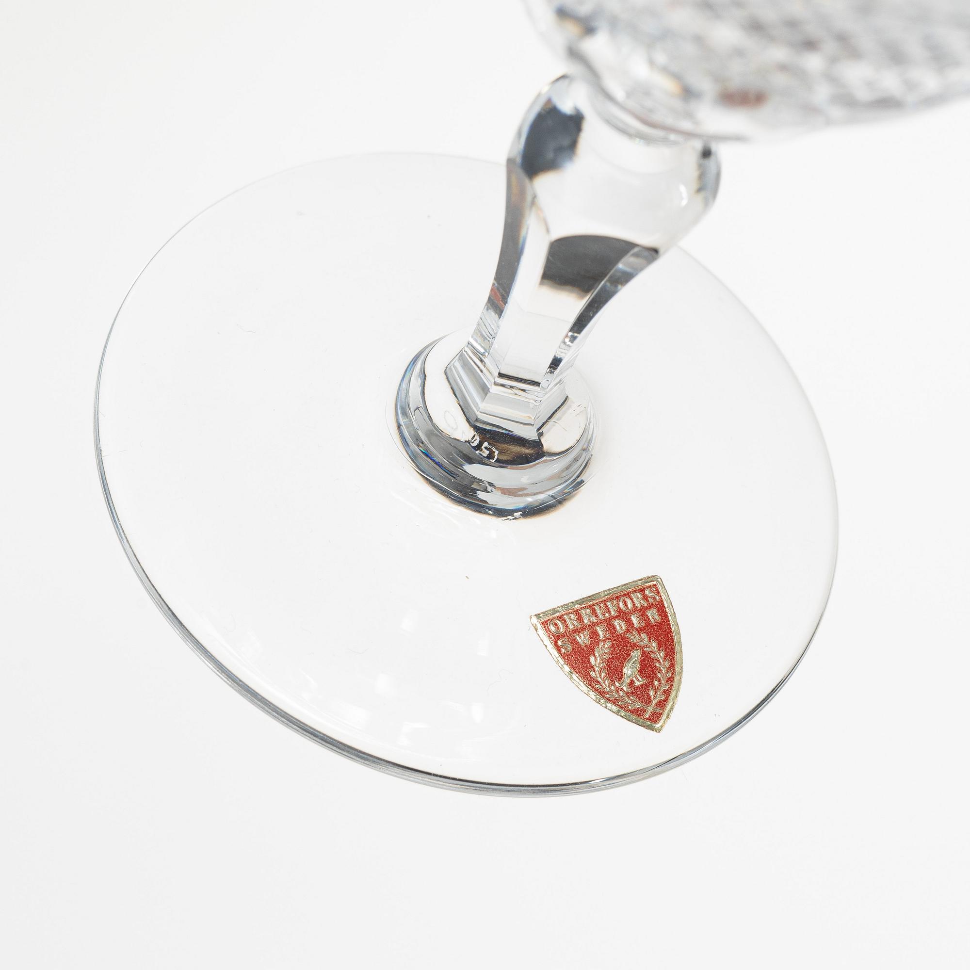 Edward Hald, a 44 pieces glass service, "Rio", Orrefors.