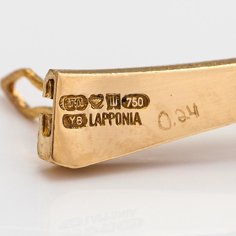 Björn Weckström, Halsband "Kontrapunkt", 18K guld och diamanter ca 0.24 ct tot enligt gravyr. Lappoina 2000.