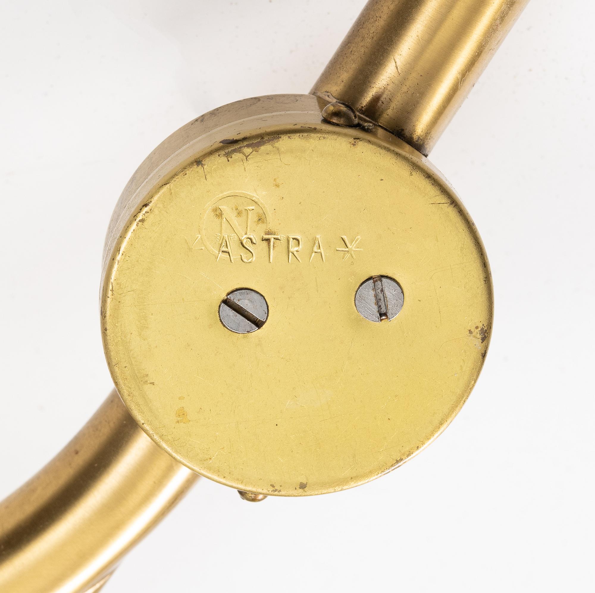 A pair of wall lamps, Astra, Norway, 1940s/50s.