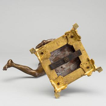 ALEXANDRE FALGUIÈRE, brons, skulptur. Signerad samt gjutarstämpel.