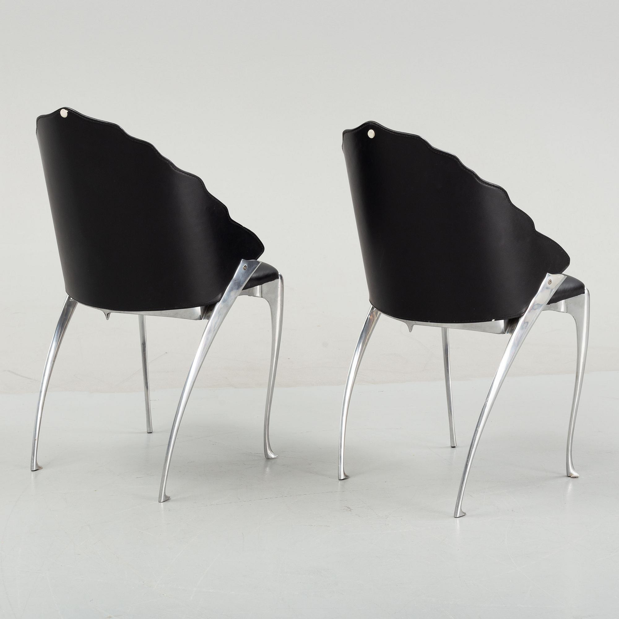 Bernard Dequet, a pair of chairs, second half of the 20th century.