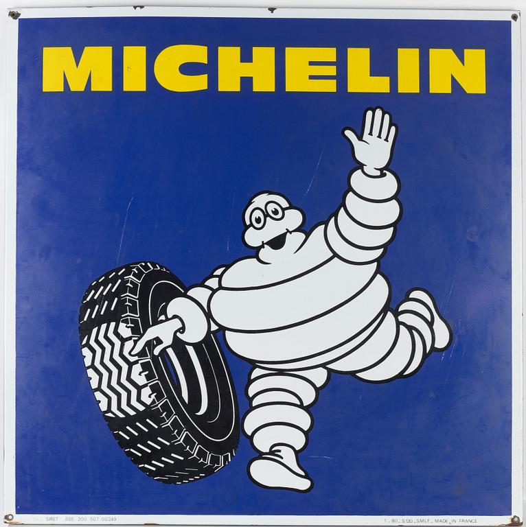 Michelin, emajlskylt, 1900-talets andra hälft.