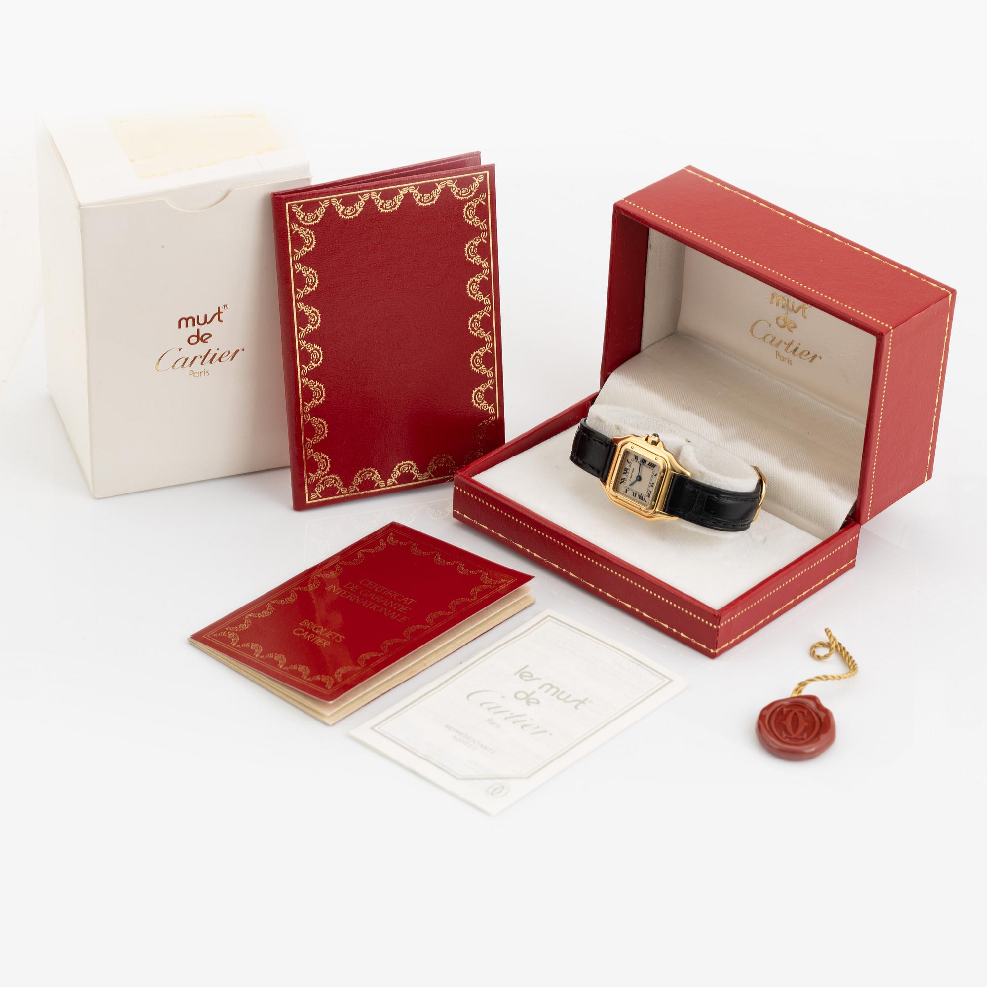 Cartier, Panthère, wristwatch, 21,5 x 21,5 (30) mm.