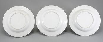 TALLRIKAR, 4 st, porslin, Kina, Jiaqing (1796-1820).