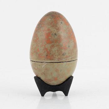 Hans Hedberg, a faience sculpture of an egg, Biot, France.