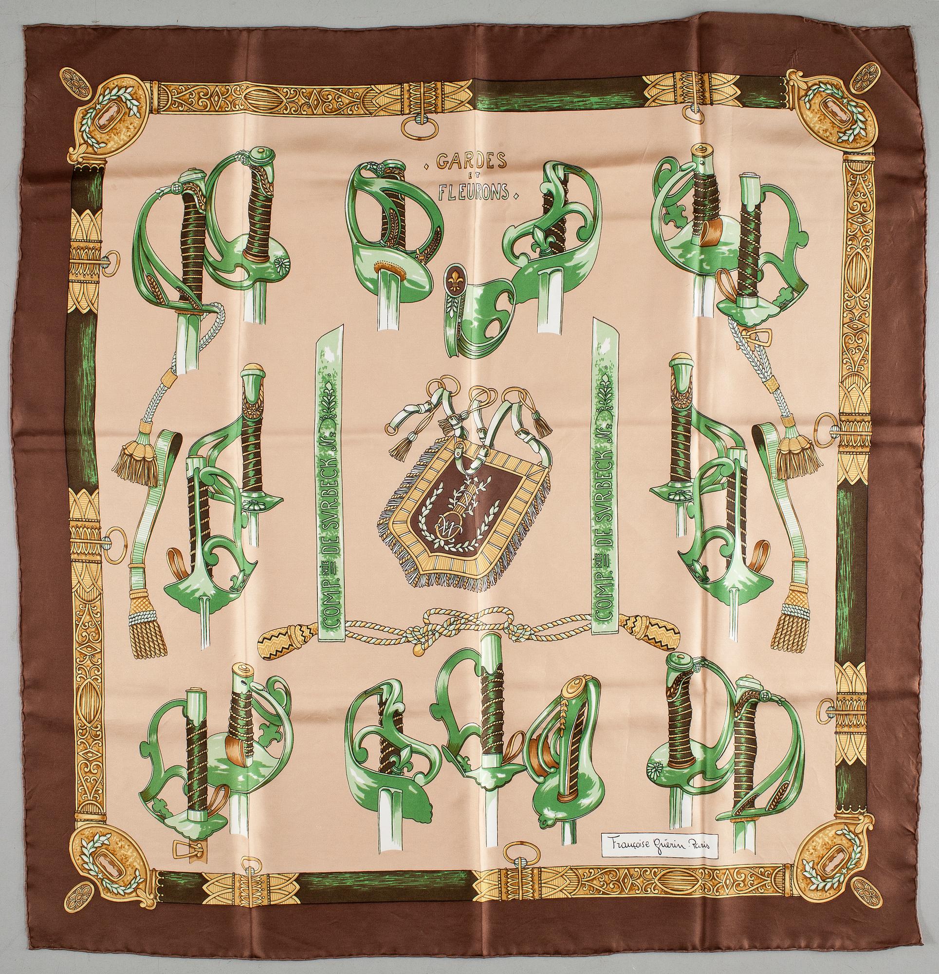 SCARVES, 2 st, Hermes, Paris, 1900-talets andra hälft.