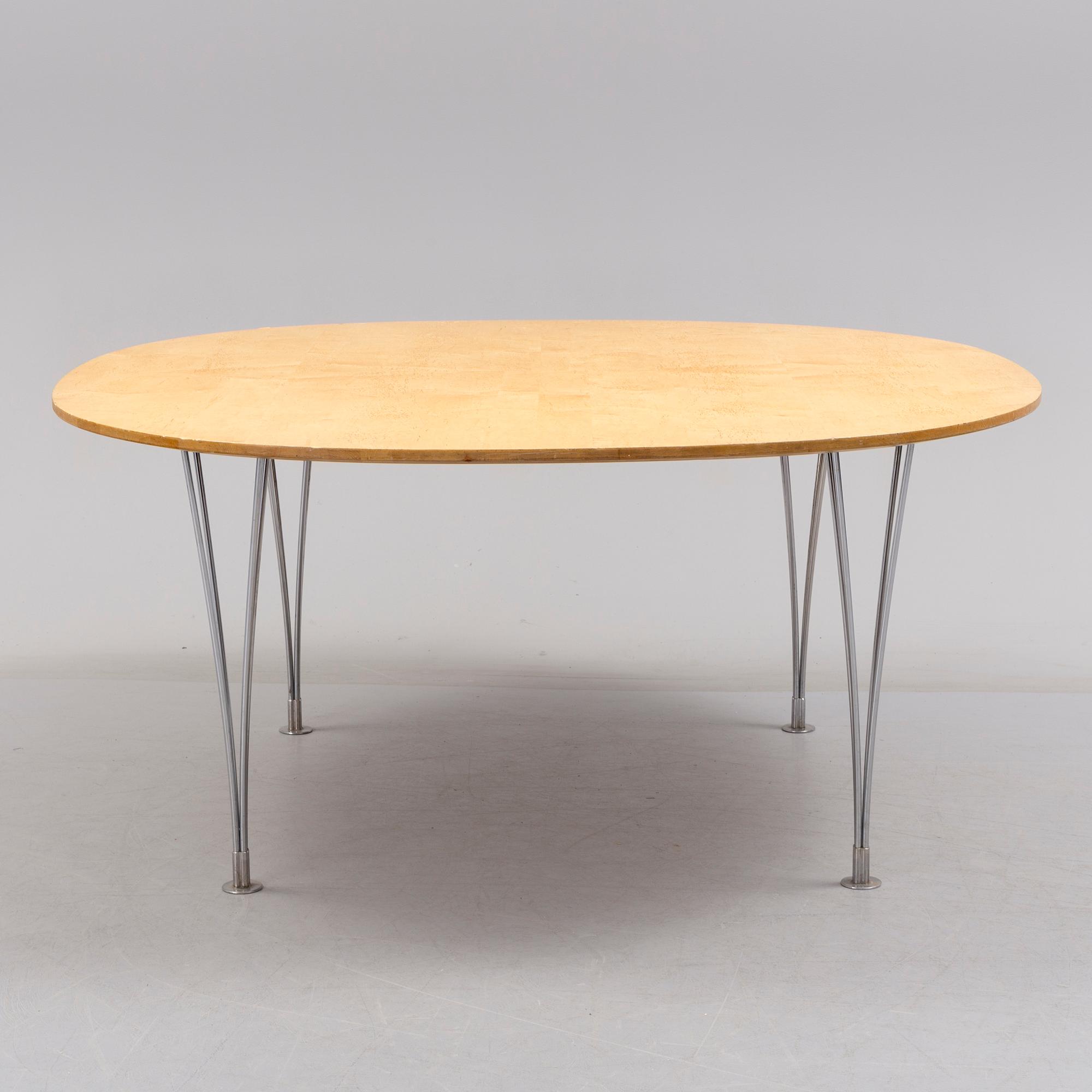 BRUNO MATHSSON / PIET HEIN, matbord, "Superellips", Fritz Hansen.