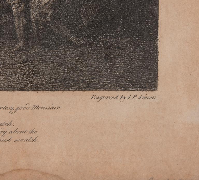 KOPPARSTICK / MEZZOTINT, efter Henry Fuseli, Boydell, London 1796.