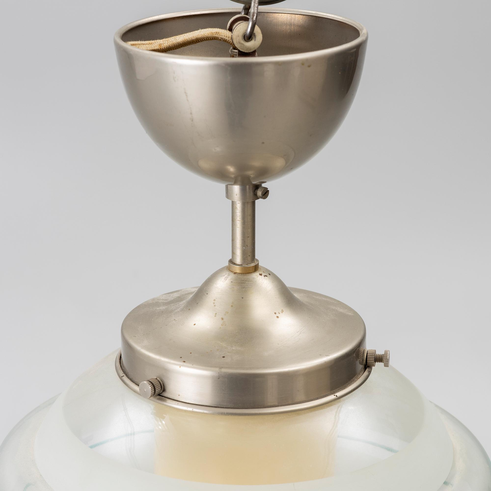A functionalist ceiling lamp, first half of the 20th century.