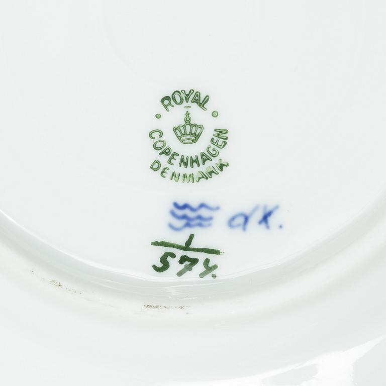 Royal Copenhagen, coffee service, 46 pieces, “Musselmalet Halvblonde”, Denmark.