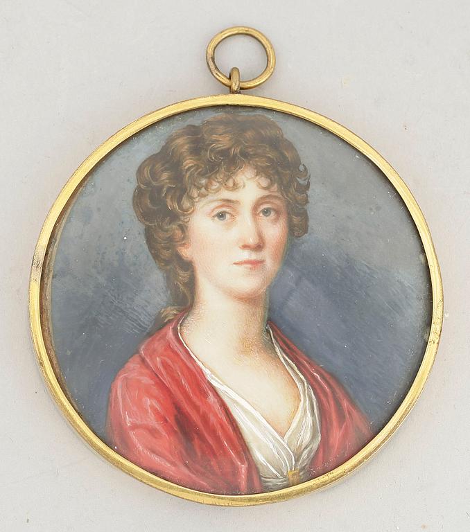 OKÄND KONSTNÄR, miniatyrporträtt, gouache, tidigt 1800-tal.