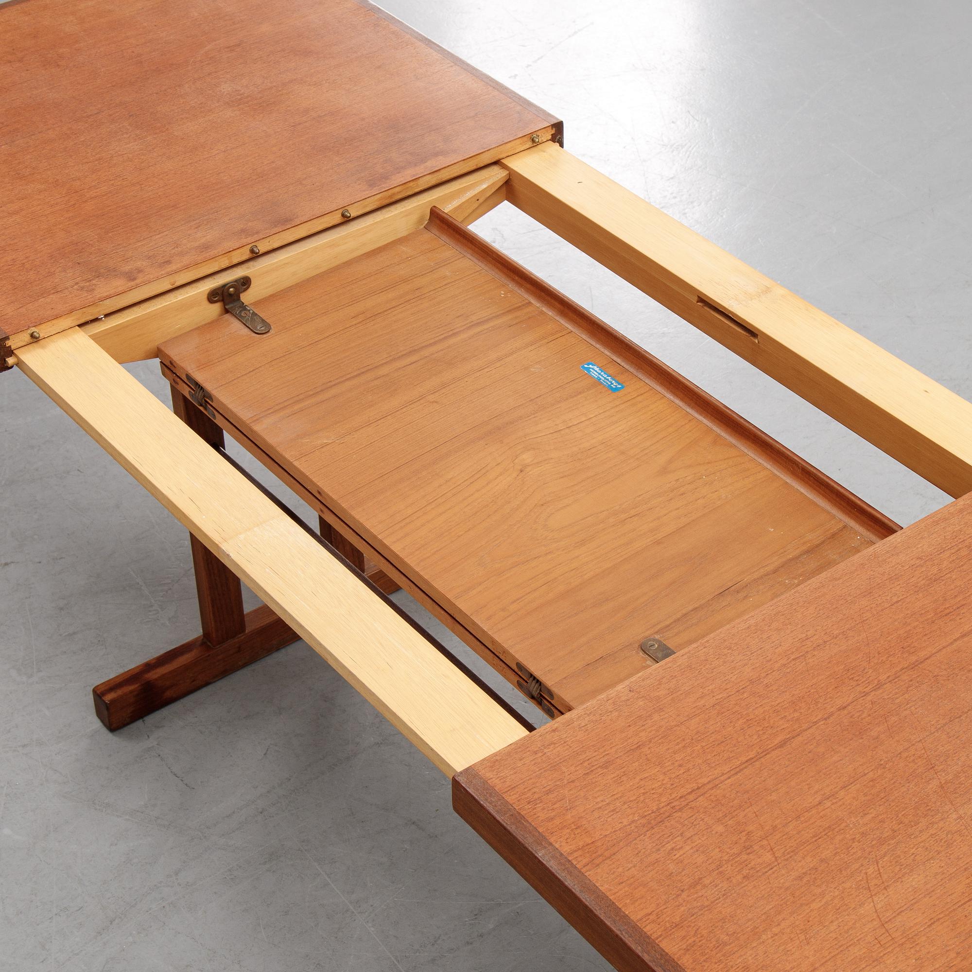 A swedish teak sofa table, Skaraborgs Möbelindustri, Tibro, second half of the 20th century. Signed with label.
