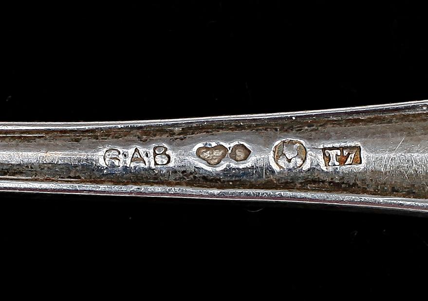 PARTI BESTICK, silver, bla GEWE, 1900-tal. Totalvikt ca 600 gram.