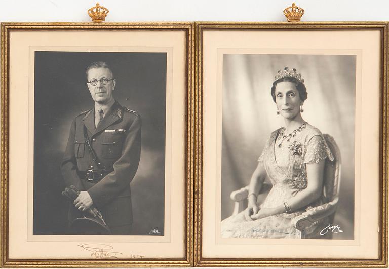 A set of two Royal photographs signed and dated 1954.