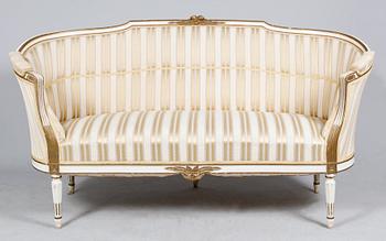SALONGSMÖBEL, 6 del, gustaviansk stil, 1900-talets första hälft.