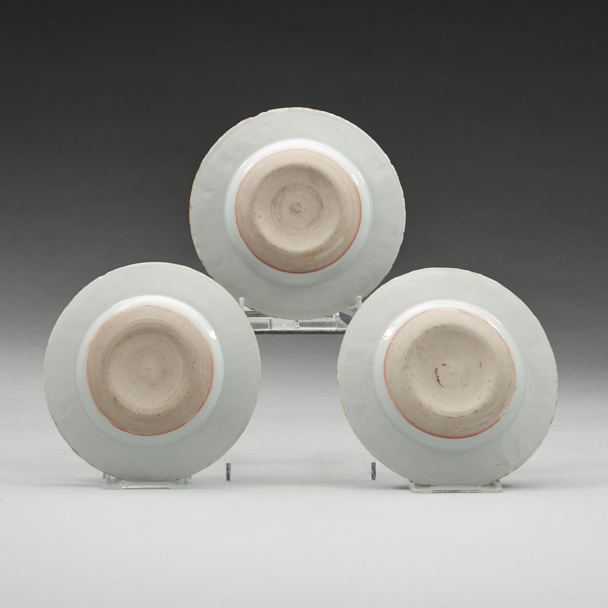 FAT, tre stycken, porslin, Transition, 1600-tal.
