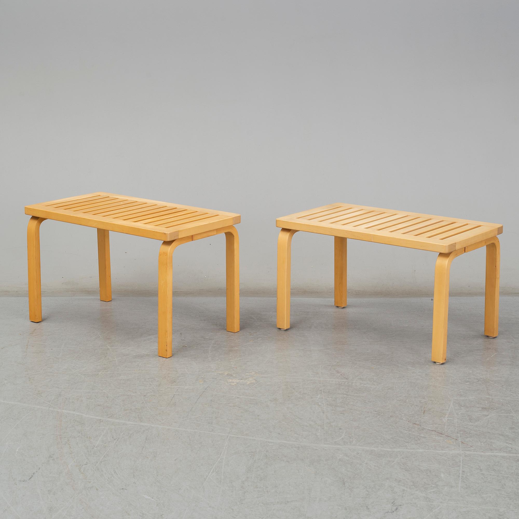 ALVAR AALTO,two 153B benches for Artek.