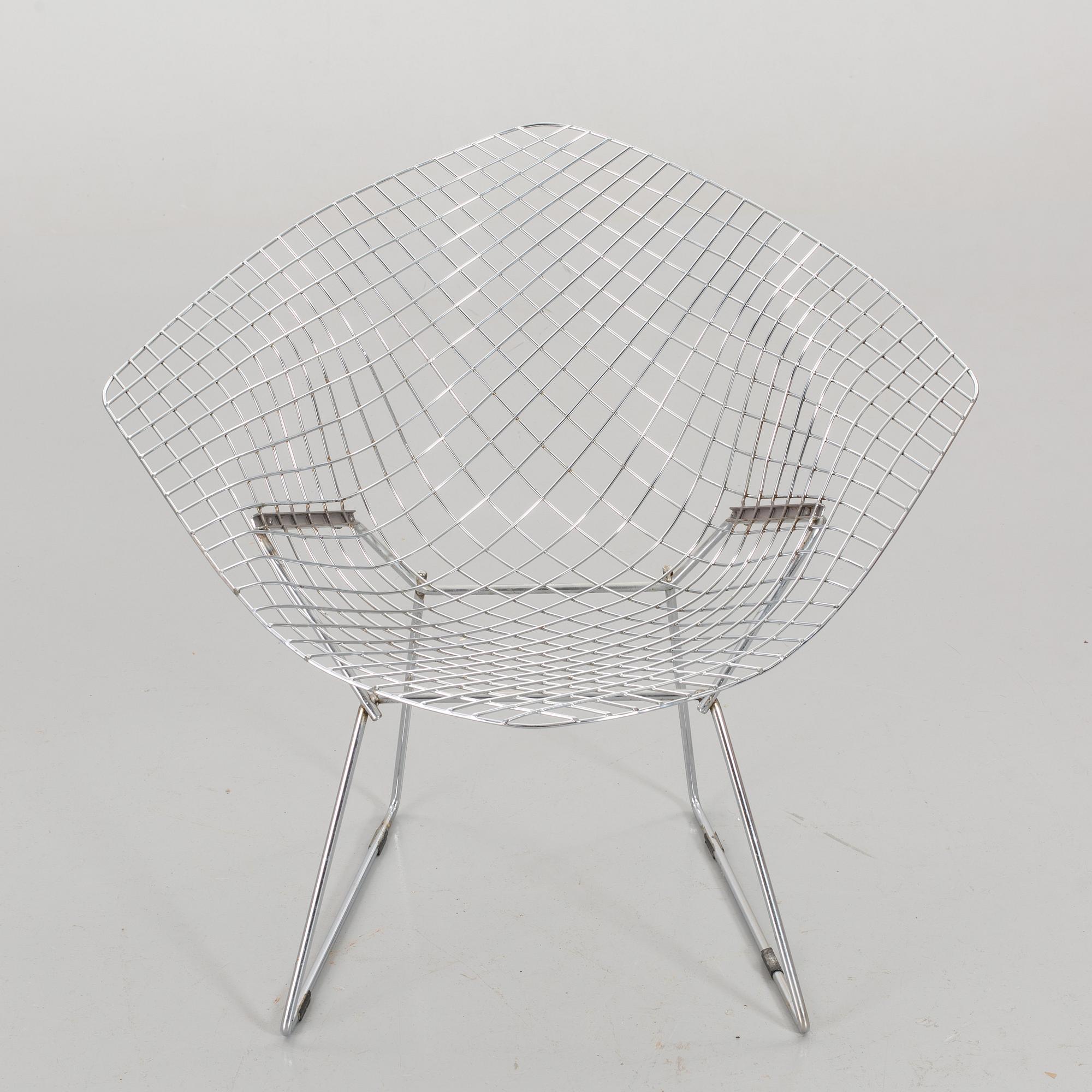 HARRY BERTOIA, fåtölj "Diamond chair" 1900-talets senare del.