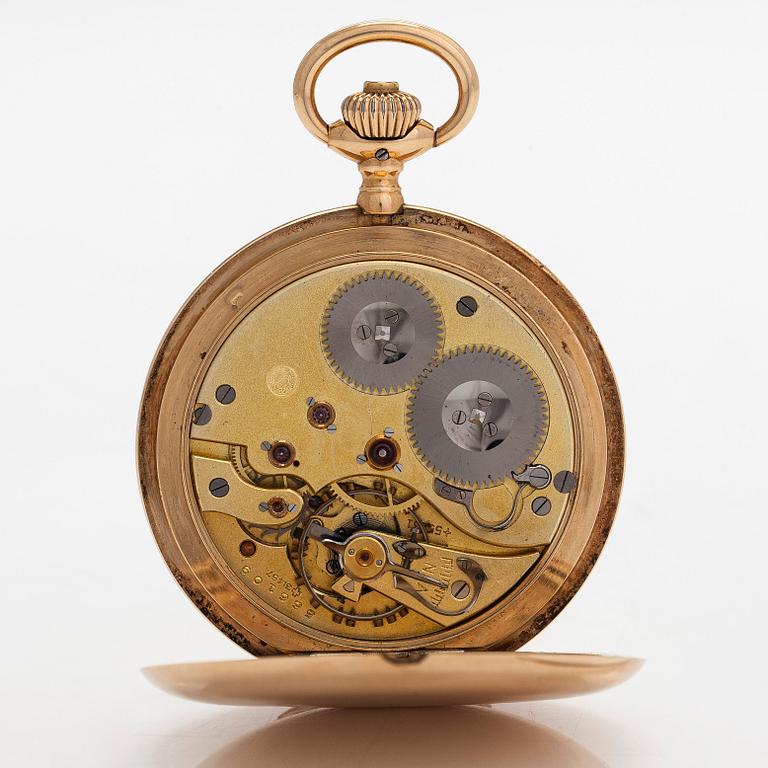 IWC, pocket watch, hunter-case, 52.5 mm.