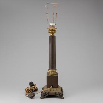 A table lamp, circa 1900.