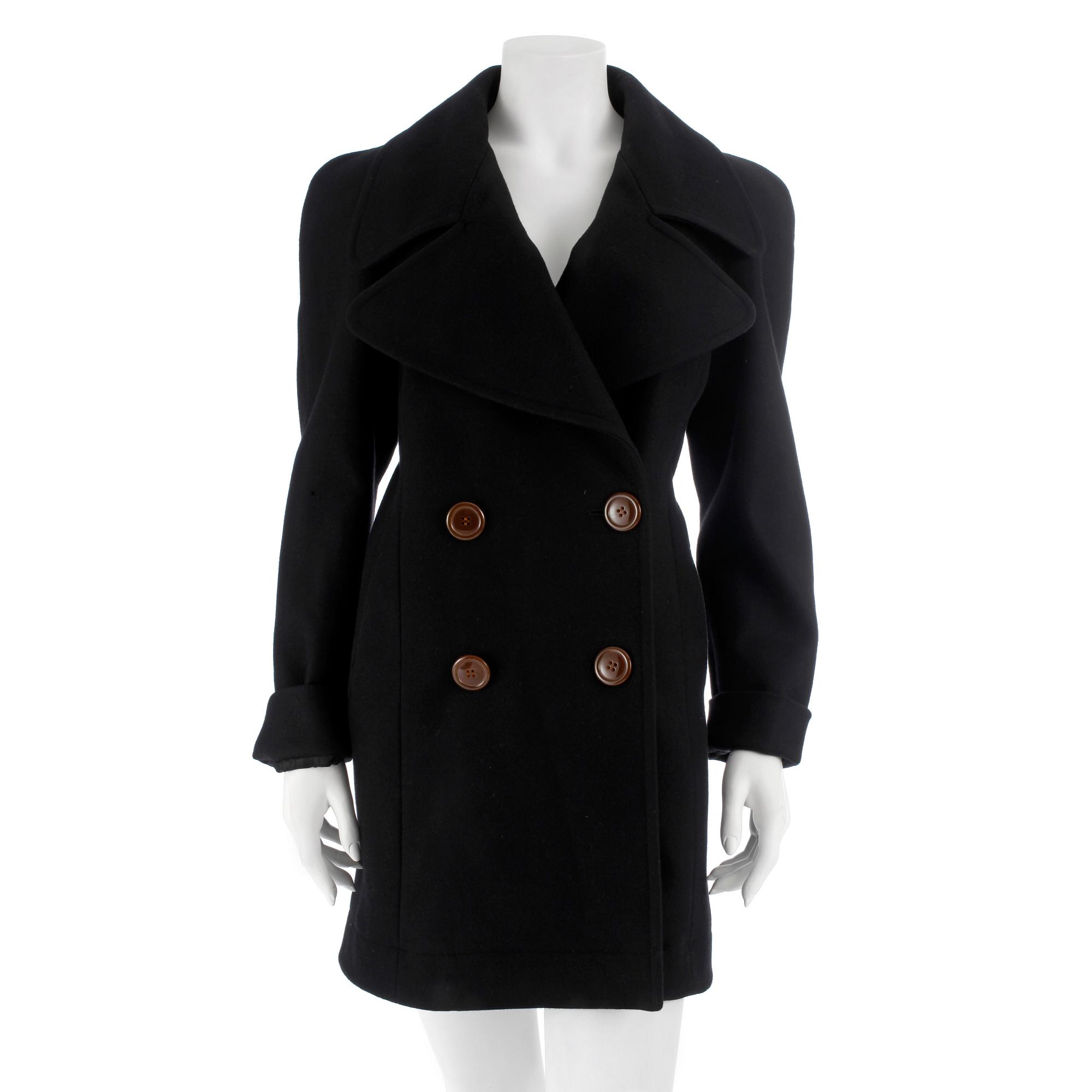 VIVIANNE WESTWOOD red label, a black wool coat, size 44.