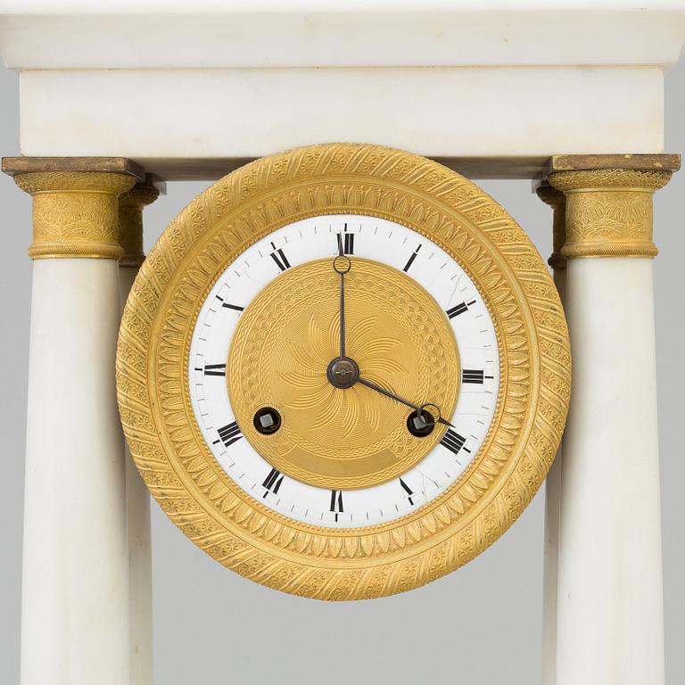 A french empire mantle clock, first half of the 19th century.