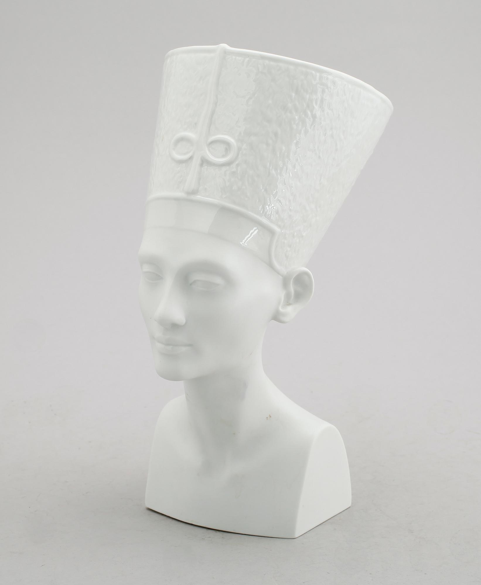 SKULPTUR, porslin, Nefertiti, Rosenthal.