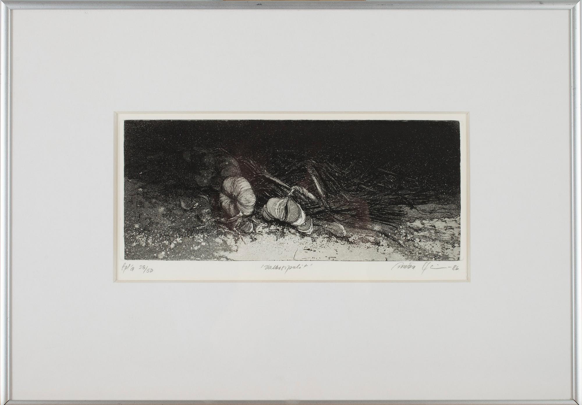 RIITTA YLINEN, etsning, signerad och daterad -86, numrerad tpl'a 28/50.