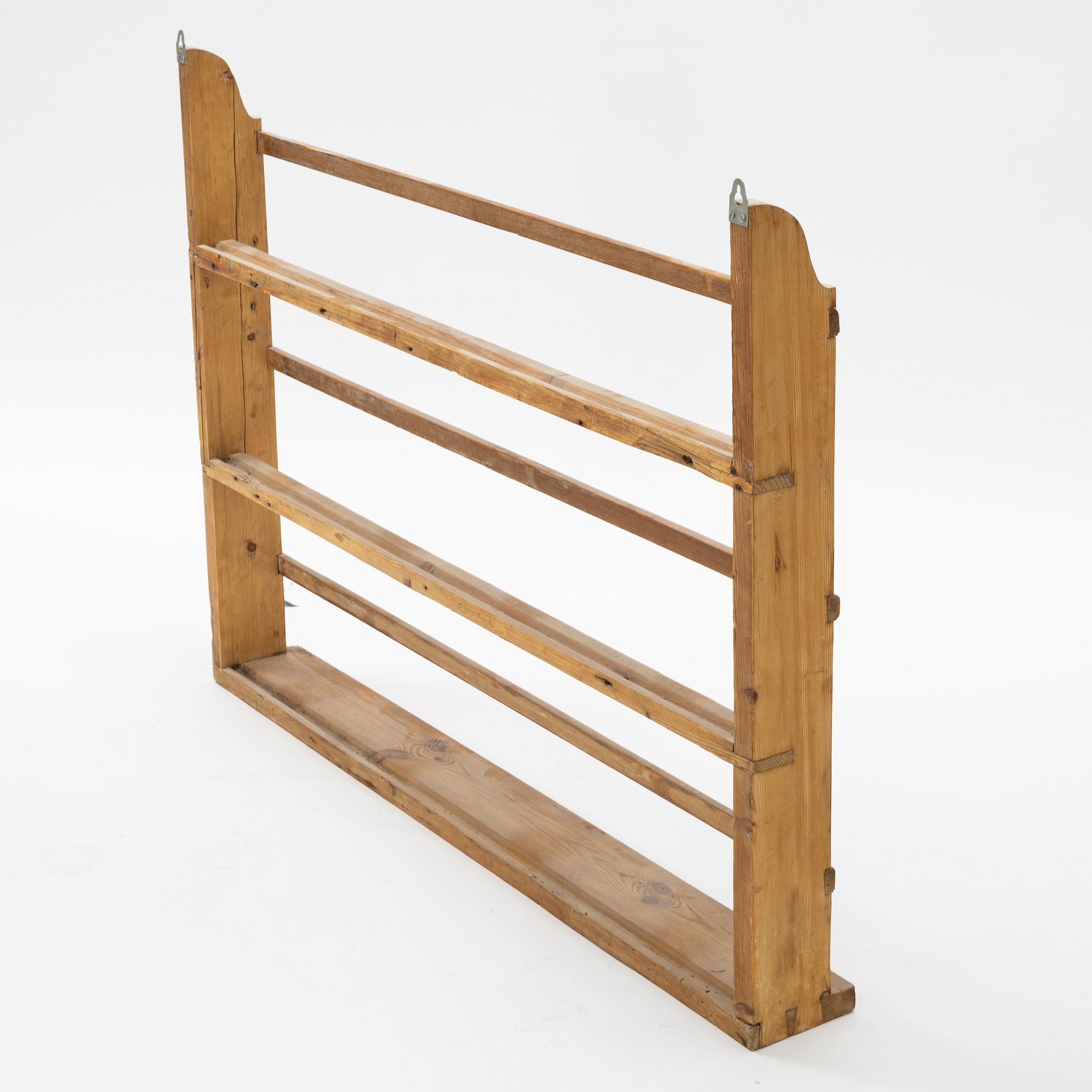 A swedish provincial pinewood shelf, 20th century.