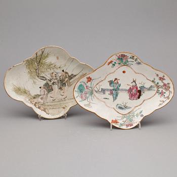 FAT, 2 st, porslin, Kina 1800/1900-tal.