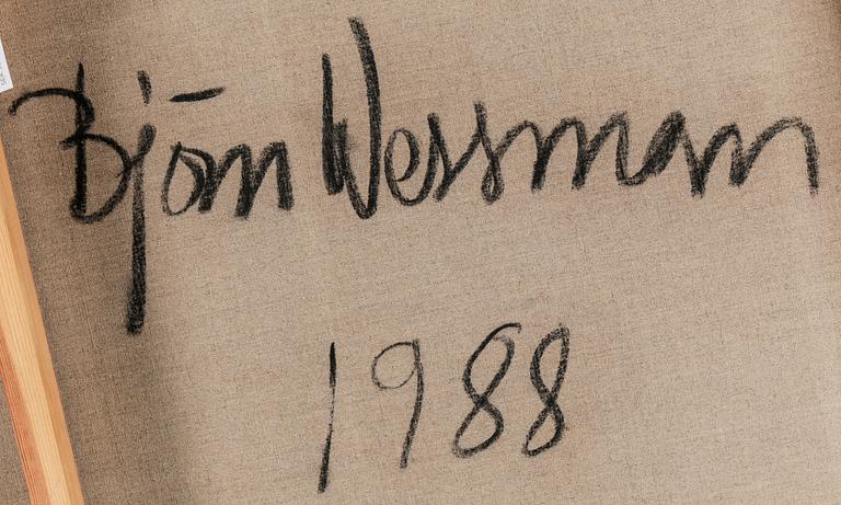 BJÖRN WESSMAN, Triptyk, olja på duk. Signerad samt daterad 1988.