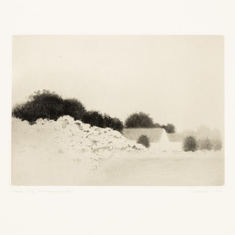Gunnar Norrman, Drypoint etchings, 9, signed and numbered.