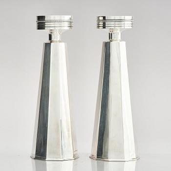 Markströms Guldsmeds Ab, a pair of sterling silver candlesticks, Uppsala, Sweden 1967.