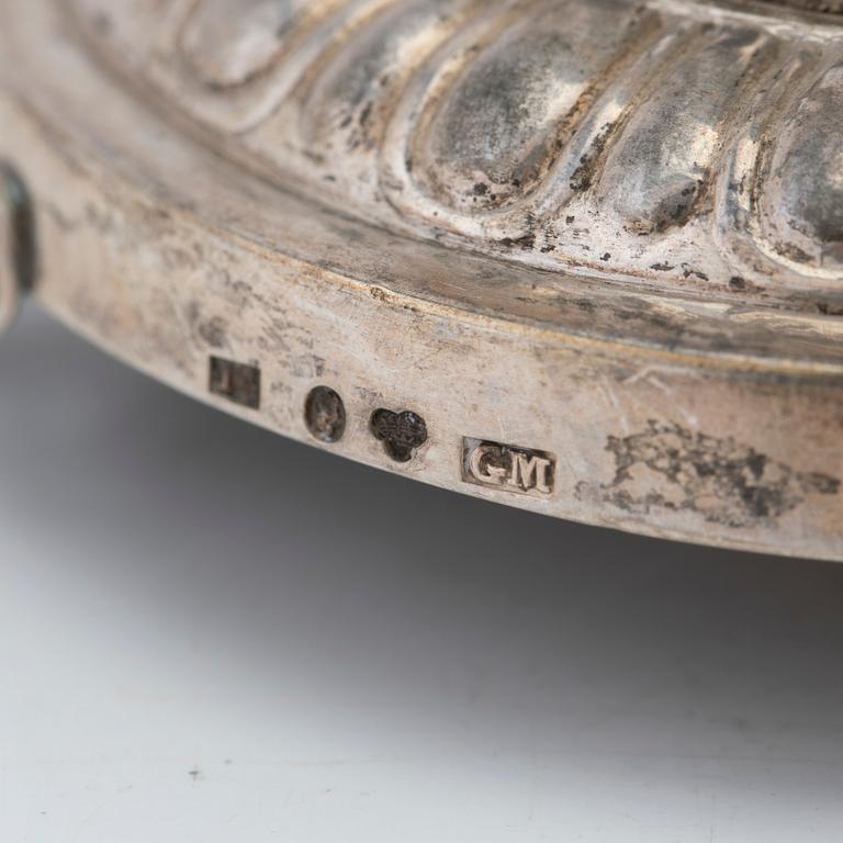 Parfymbrännare, silver, Gustav Möllenborg, Stockholm, 1839.
