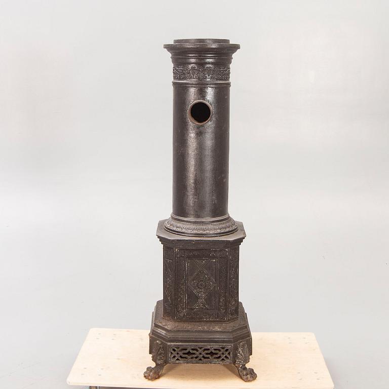 An early 1900s cast iron stove.