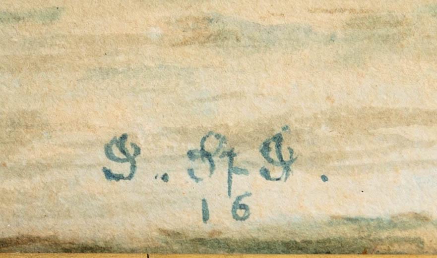 Okänd konstnär 1900-tal, Segelbåt och ångfartyg.