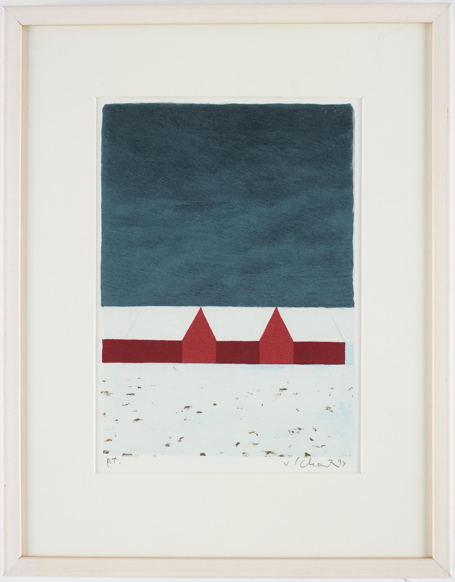 Philip von Schantz, lithograph in color, signed and dated -94, trial proof.